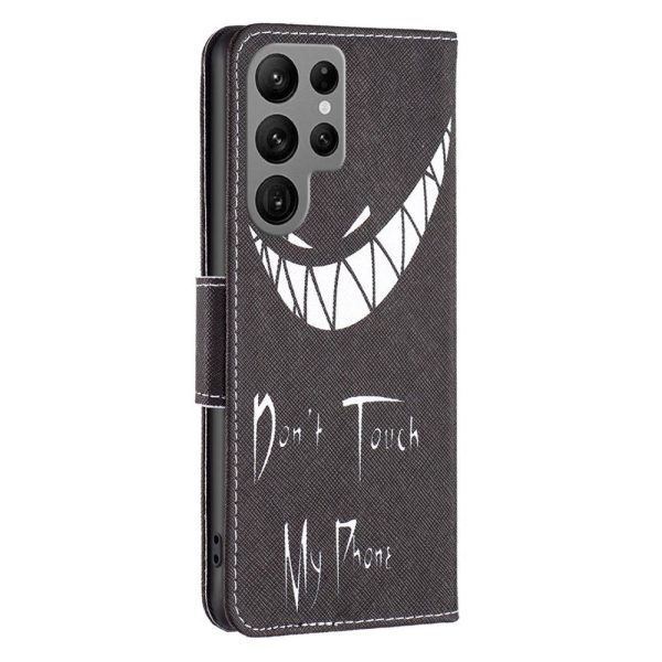 Samsung Galaxy S23 Ultra Læder Cover m. Pung - Don t Touch My Phone Online Hot Sale