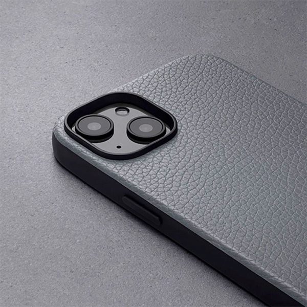 WOOLNUT iPhone 14 Plus Ægte Læder Cover - MagSafe Kompatibel - Grå Fashion