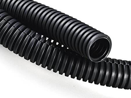 ZhiYo 20FT 1 2” Wire Loom Split Tubing Auto Wire Conduit Flexible Cover | High Temperature Heat Resistant -40F to 257F | Plastic Cover for Electrical Wires & Cables, Black Discount