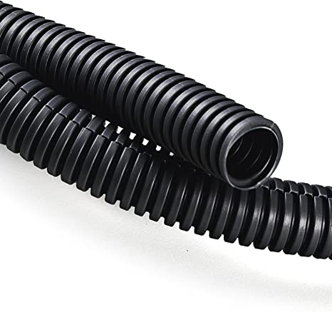 ZhiYo 20FT 1 2” Wire Loom Split Tubing Auto Wire Conduit Flexible Cover | High Temperature Heat Resistant -40F to 257F | Plastic Cover for Electrical Wires & Cables, Black Discount