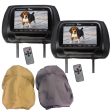 Tview T77PL 7  Tft Lcd Headrest Monitor 3 Interchangeable Headrest Covers Ir Transmitter on Sale