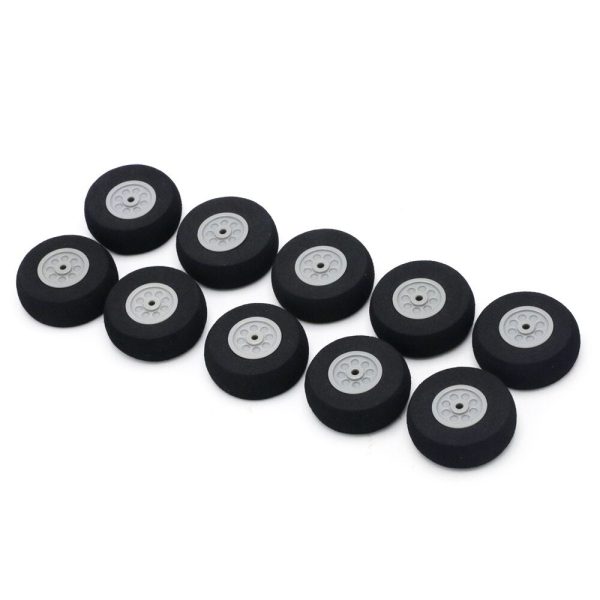 10pcs lot High quality Airplane Wheels 30mm 40mm 55mm 65mm 75mm Airplane sponge wheels Hot on Sale