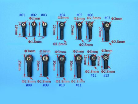 20Pcs M2 M2.5 M3 Plastic Ball Joint 2 3mm Tie Link Rod End Holder Wear Resisting Connector For Rc Boat Car Airplane Trucks Buggy Sale