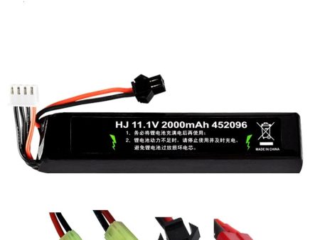 11.1v Lipo Battery for Water Gun 3S 11.1V 2000mAh 30C 452096 battery for Mini Airsoft BB Air Pistol Electric Toys Guns Parts Online now