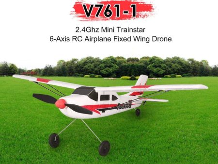 VOLANTEX V761-1 2.4Ghz 3CH Mini Trainstar 6-Axis Remote Control RC Airplane Fixed Wing Drone Plane RTF for Kids Gift Present Supply