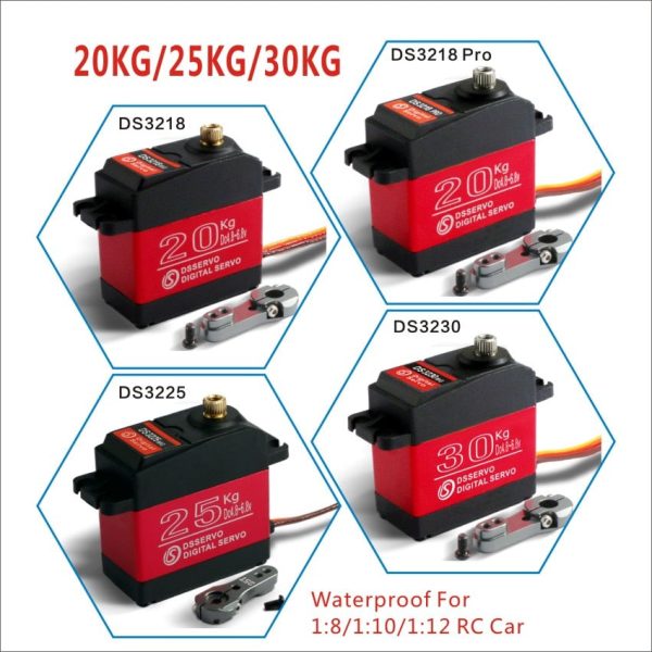 1 X Waterproof servo DS3218 Update and PRO high speed metal gear digital servo baja servo 20KG .09S for 1 8 1 10 Scale RC Cars For Sale