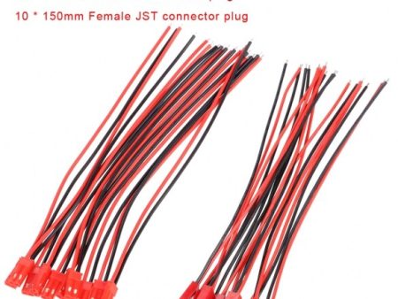 10pairs 10cm 15cm JST male to female 20AWG 100mm 150mm connector plug cable for RC lipo battery spare part free shipping For Sale