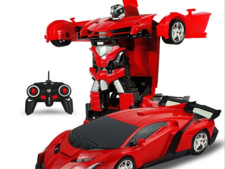 2In1 RC Car Sports Car Transformation Robots Models Remote Control Deformation Car RC fighting toy KidsChildren s Birthday GiFT Hot on Sale