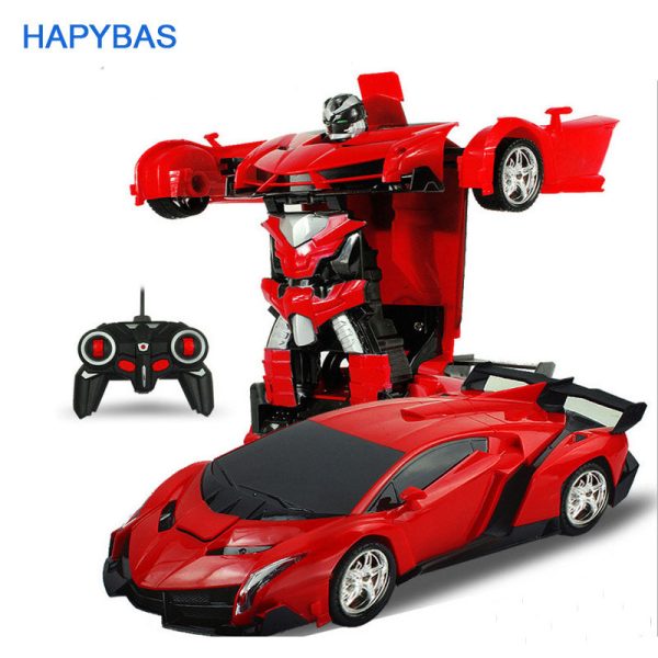 2In1 RC Car Sports Car Transformation Robots Models Remote Control Deformation Car RC fighting toy KidsChildren s Birthday GiFT Hot on Sale