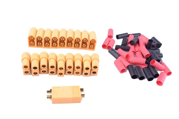 10paris XT60 battery connector for rc plane and car male and female with 3.5mm good gold plated plugs with 4mm shrink tube For Cheap