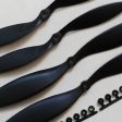 10pcs lot 1147 1080 1047 9047 8060 7040 Black propeller 2 blade paddle slow props for fixed wings RC airplane Supply