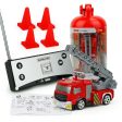 2019 NEW Childrens RC Fire Engine Remote Control Fire Truck With Tank Ladder Flashing Light For Discount