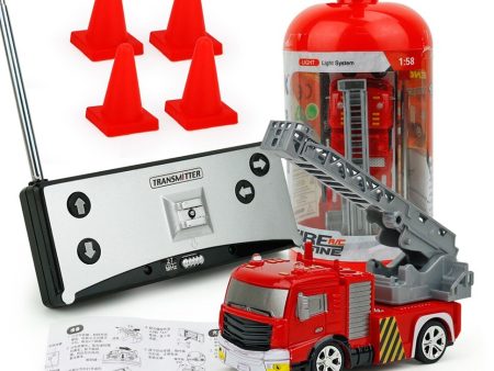 2019 NEW Childrens RC Fire Engine Remote Control Fire Truck With Tank Ladder Flashing Light For Discount