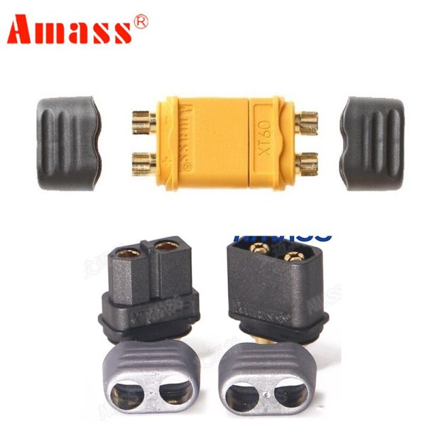 10pcs Amass XT60h connector XT60-T plug with Sheath Housing Female   male XT60 plug for RC Lipo Battery rc cars fpve drones on Sale