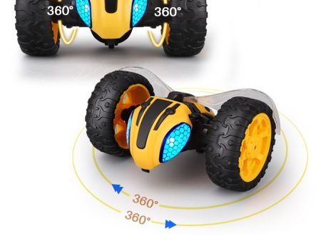 1:14 RC Car 360 Degrees Rotating Double Sided Lightning Bee RC Car for Kids Toys 2019 Gifts for boy s gift Online Hot Sale