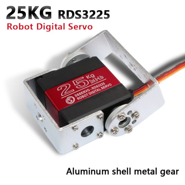 1X Robot servo 25kg RDS3225 metal gear digital servo arduino servo with Long and Short Straight U Mouting Cheap