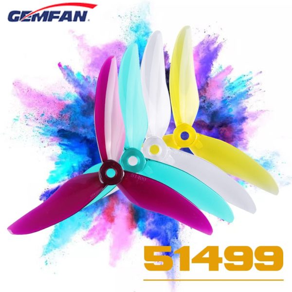 24PCS 12 Pairs Gemfan Hurricane 51499 5 Inch 3-Blade Propeller CW & CCW For 2205 2306 Brushless Motor RC FPV Racing Drone Sale