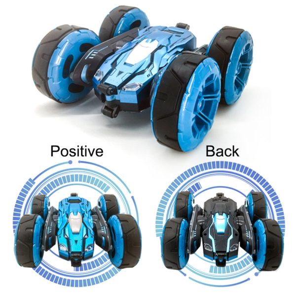 2.4G 4WD Double-Sided Stunt Car 360 Rotating Children Drift Stunt Deformation Remote Control RC Car Creative Funny Toys for Kid Hot on Sale