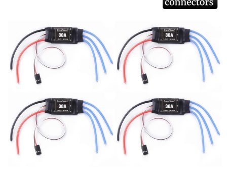 4PCS 30A ESC 2-4S Lipo Brushless 30A ESC With 5V   2A BEC For S500 X500 Quadcopter Safe poweron function Program Setting Items Fashion