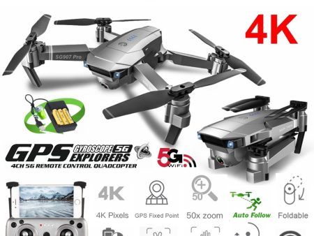 SSTI-VSG SG907 Pro GPS Drone with 4K HD Adjustment Camera Wide Angle 5G WIFI FPV RC Quadcopter Professional Foldable Dron E520S Online now