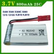 1pcs 3.7V 800mAh 902540 Battry For Syma X5C X5SC X5SW M68 X5HC X5HW X400 X800 four-axis Model aircraft 3.7V 800mah Lipo battery Online Sale