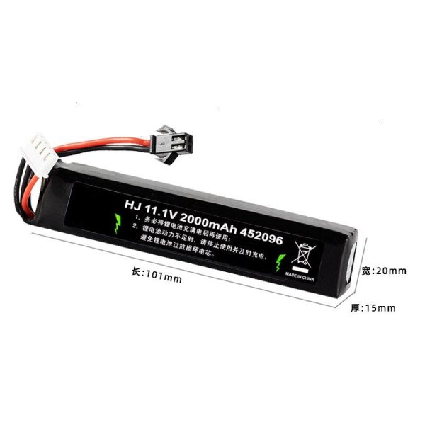 11.1v Lipo Battery for Water Gun 3S 11.1V 2000mAh 30C 452096 battery for Mini Airsoft BB Air Pistol Electric Toys Guns Parts Online now