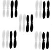 20pcs lot 55MM long Propeller For HUBSAN X4 H107 H107C H107D Quadcopter (10pair) Fashion