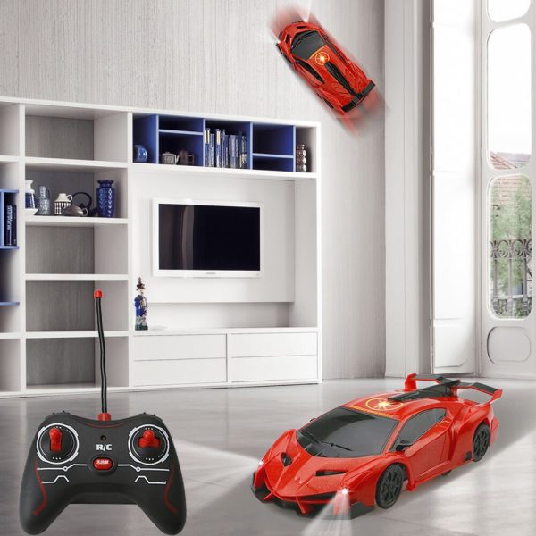 2019 Creative RC Car Wall Racing Car Toys Climb Ceiling Climb Across the Wall Remote Control Car Toy RC Car Boy Christmas gift For Sale