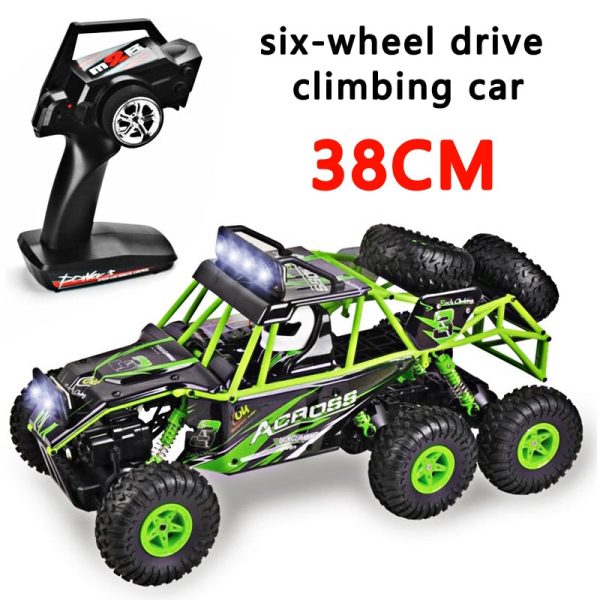 2019 The New Wltoys 18628 rc car 1:18 six-wheel drive climbing car 2.4G remote control big foot off-road vehicle large size 38cm Cheap