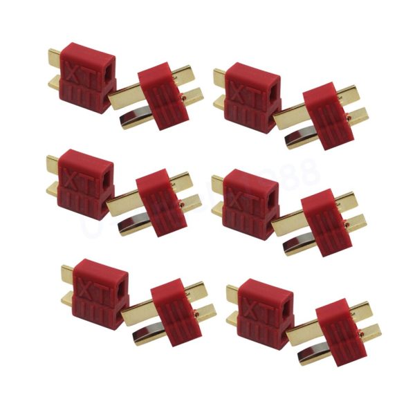 20pcs Anti-skidding Deans Plug T Style Connector Female   Male for RC Lipo Battery ESC Rc Helicopter (10pair) on Sale