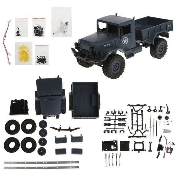 WPL B14 1:16 4WD 2.4G RC Rock Car Crawler Military Truck Buggy Off Road Vehicles DIY Assembly Hot on Sale