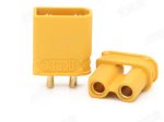 100pcs lot Amass XT30U 2mm Antiskid Plug Connector Male+Female 2mm Golden Connector   Plug Upgrade XT30 ( 50 Pair ) on Sale