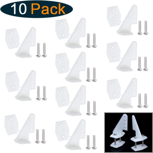 10 Sets Nylon Control Horns 4 holes W13xL18xH25mm with Screws For RC Model Airplane Parts KT Aeromodelling DIY Discount