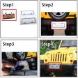 1Pcs RC Custom License Plate Metal Frame Strength Waterproof for 1:10 Tamiya CC01 Axial Scx10 Traxxas Trx-4 Trx4 Crawler Car Fashion