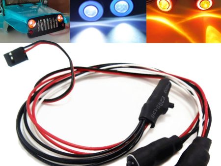 2 LEDs 10mm 13mm Red White Blue Yellow Green Angel Eyes LED Headlight Light For 1 10 RC Cars Truck Supply