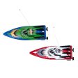 2 Pcs RC Boat Radio Remote Control Twin Motor High Speed Boat RC Racing Toy Gift for Kids Eu Plug, Green & Red Supply