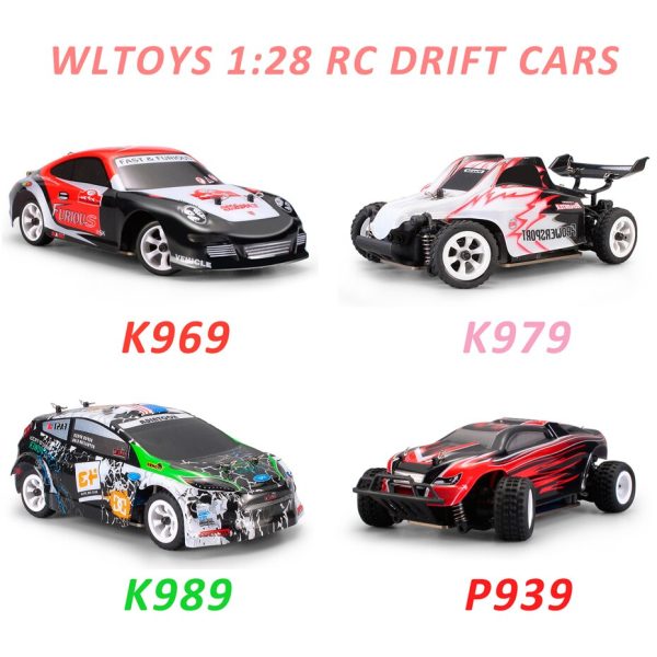 Wltoys 1:28 RTR RC Car 2.4G 4WD 4 Channles 30KM H RC Drift Car Racing Car K969 K979 K989 P939 For Selection Remote Control Car Discount