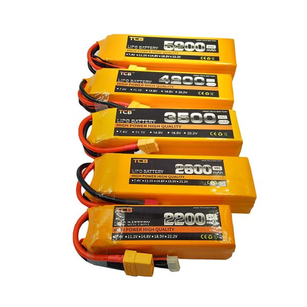 TCB RC LiPo Battery 2S 7.4V 2200mAh 2600mAh 3500mAh 4200mAh 5200mAh 25C 35C For RC Airplane Drone Car 2S 7.4V Toy Batteries LiPo Online Hot Sale