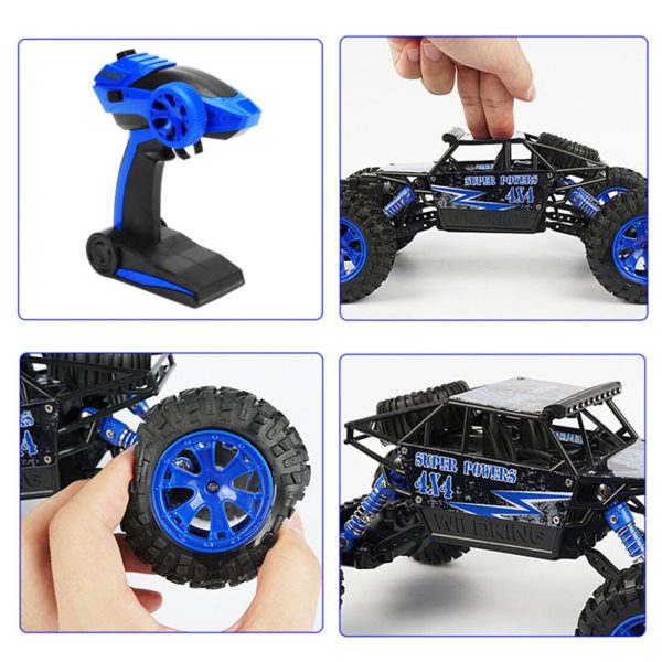 2.4GHz 1:18 Scale 4x4 Rock Crawlers Car RC Rock Crawler 4WD Off Road Race Truck Car Toy, EU Plug Supply