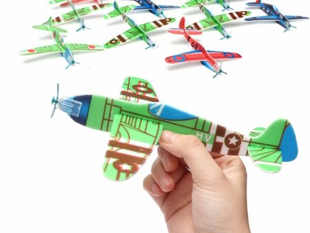 Trendy 10pcs Coloured Helicopter kids Toy Birthday Party Fantastic Gift Flying Glider Planes Kids Toys High Quality Online