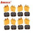 10pcs Amass XT60h connector XT60-T plug with Sheath Housing Female   male XT60 plug for RC Lipo Battery rc cars fpve drones on Sale