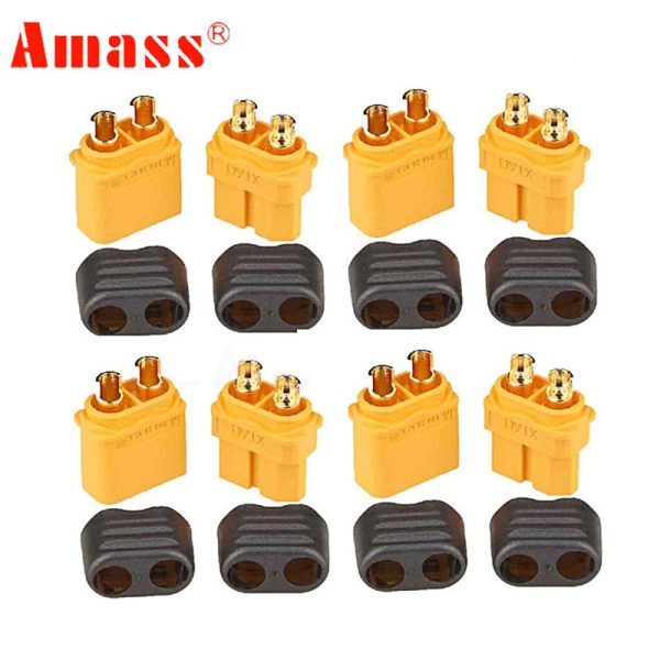 10pcs Amass XT60h connector XT60-T plug with Sheath Housing Female   male XT60 plug for RC Lipo Battery rc cars fpve drones on Sale