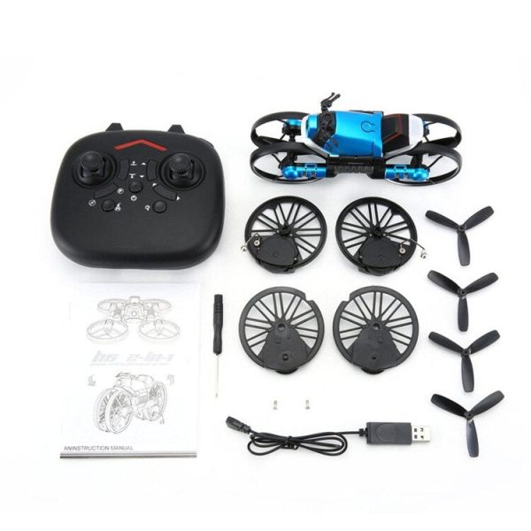 2 in 1 Deformation RC Folding Motorcycle 2.4G WIFI Remote Control Motor Bike Folding 4 Axis 0.3MP WiFi camera Drone Cheap