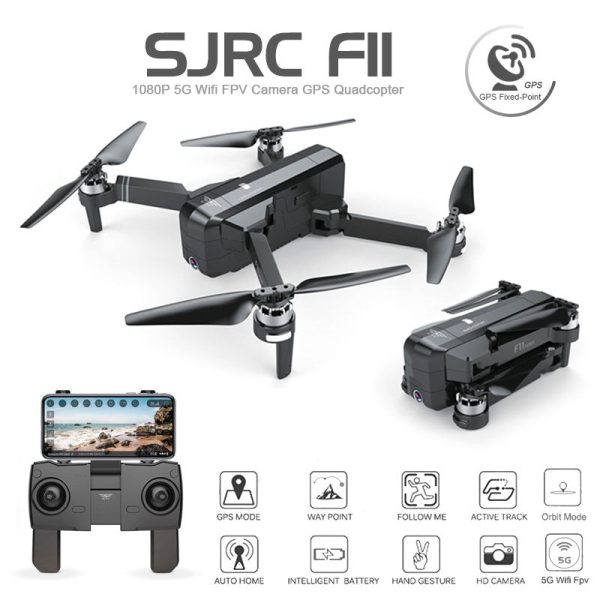 SJRC F11 PRO GPS Drone With Wifi FPV 1080P 2K HD Camera F11 Brushless Quadcopter 25 minutes Flight Time Foldable Dron Vs SG906 Online