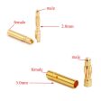 10pcs Amass 2.0mm 3.0mm 3.5mm 4.0mm 5.5mm Gold Bullet Banana Connector 6.0mm 8.0mm plug for RC Battery 5pairs Online now