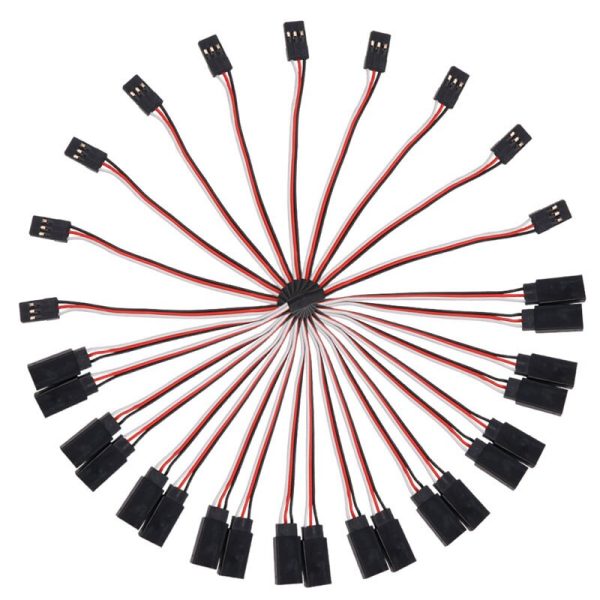 10pcs 300mm 500mm FPV Servo Y Extension Cable 30cm Cord Y Lead 50cm Wire for JR Futaba Aileron Double Power Connection RC Drone Online now