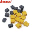 10pcs Amass XT60h connector XT60-T plug with Sheath Housing Female   male XT60 plug for RC Lipo Battery rc cars fpve drones on Sale