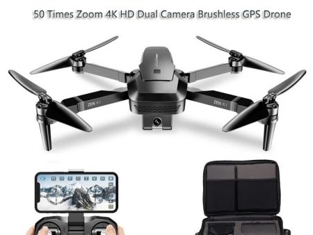 VISUO ZEN K1 GPS RC Drone with 4K Wide-Angle HD Dual Camera 5G WiFi FPV Brushless Drones Quadcopter 50 Times Zoom 28 Mins VS F11 For Cheap