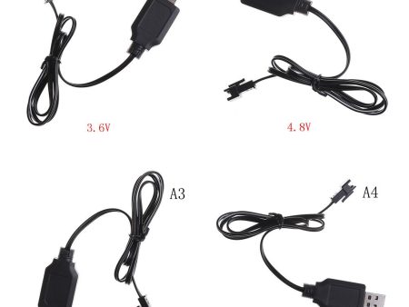 3.6V 4.8V 6V 7.2V Black USB Charger Adapter Cable Universal For Sky Viper Drone Helicopter Online Hot Sale