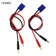 2PCS EC5 Male Connector Plug 4mm Banana Battery Charge Lead Adapter Cable 11.8in Cheap